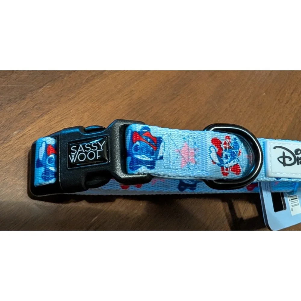 NEW Sassy Woof Disney  Lilo & Stitch Dog Collar   Adjustable   MED